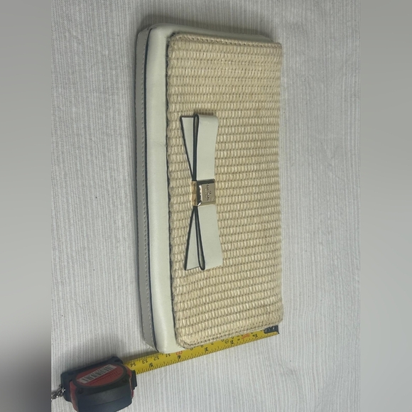 Kate Spade Cream Woven Clutch - Picture 5 of 8